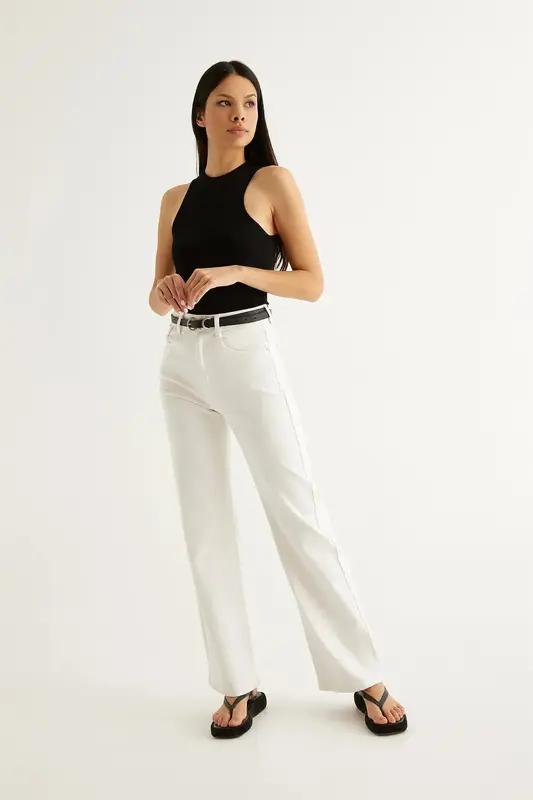 Straight white jeans India | Size: 38