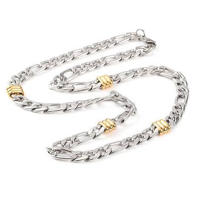 304 Stainless Steel Figaro Chain Necklaces for Women