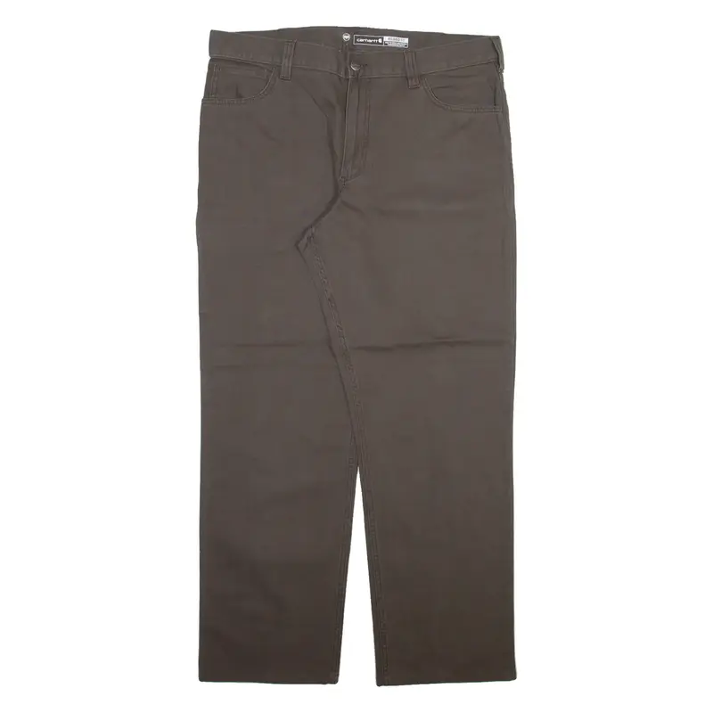 CARHARTT Mens Trousers Grey Relaxed Straight W36 L30