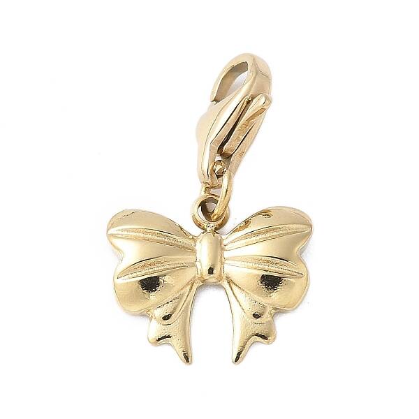 304 Stainless Steel Bowknot Pendant Decoration