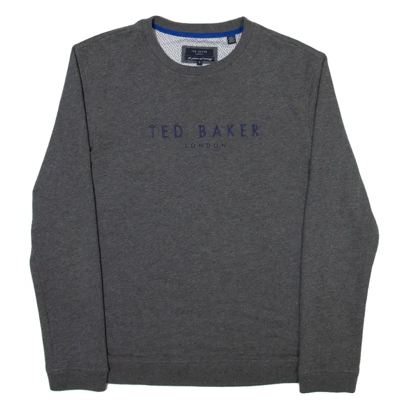 TED BAKER Mens Jumper Grey Tight Knit M