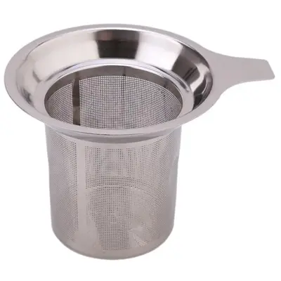 Tea Infuser, 1 Count Stainless Steel Tea Steeper Fine Mesh Filter, Hanging on Teapot Tea Strainer for Loose Leaf and Coffee, ...