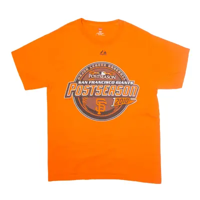 HANES MLB San Francisco Giants 2010 USA T-Shirt Orange Short Sleeve Mens M