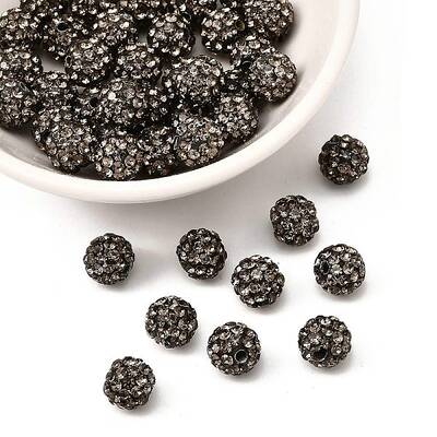 Polymer Clay Rhinestone Beads