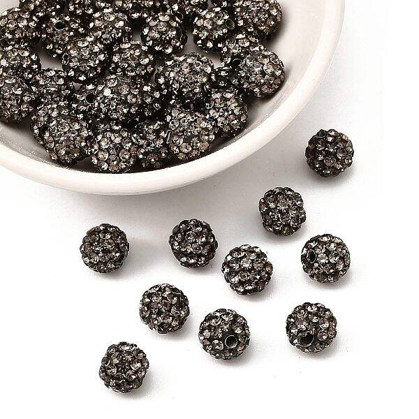 Polymer Clay Rhinestone Beads