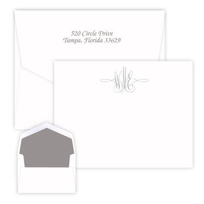 Virginia Monogram Card - Raised Ink