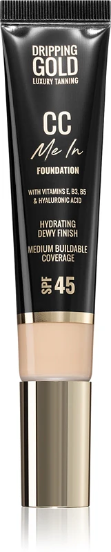 Dripping Gold CC Me In light foundation SPF 45 color 02 Fair 32 ml