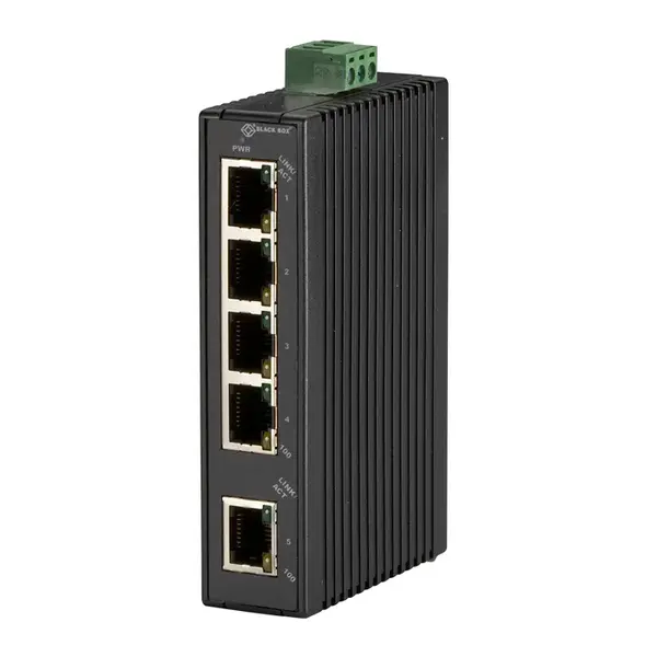LBH120A-H Black Box LBH120 Series 5 x Ports 10/100Base-T Layer 2 Fast Ethernet Hardened Temperature Switch