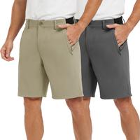 2 PACK GOPUNE Men's 9'' Golf Work Shorts Stretch Waistband Quick-Dry Fit Hiking Casual Business Dress Athletic Mens  Lightwei...