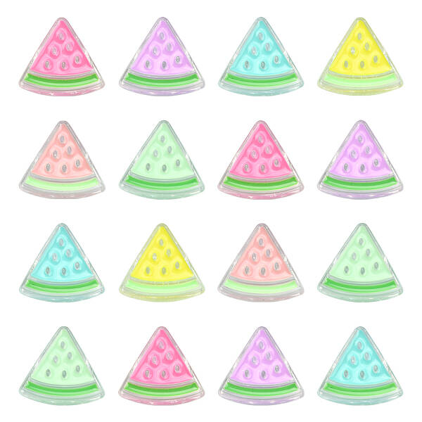 35Pcs 7 Colors Resin Enamel Beads