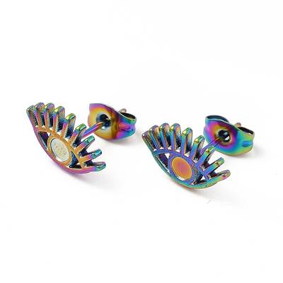 Ion Plating(IP) 304 Stainless Steel Stud Earring Finding