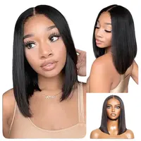 [Wequeen] Ready to Go Bob Wig Glueless Straight 4x4 Closure Pre-Cut Lace Everyday Essential Bob Wig Natural Human Hair