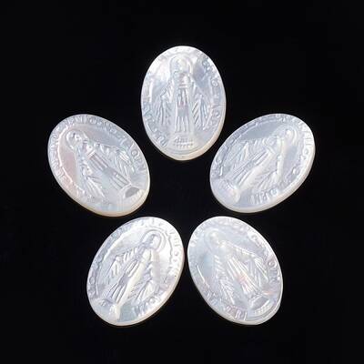 Natural White Shell Cabochons