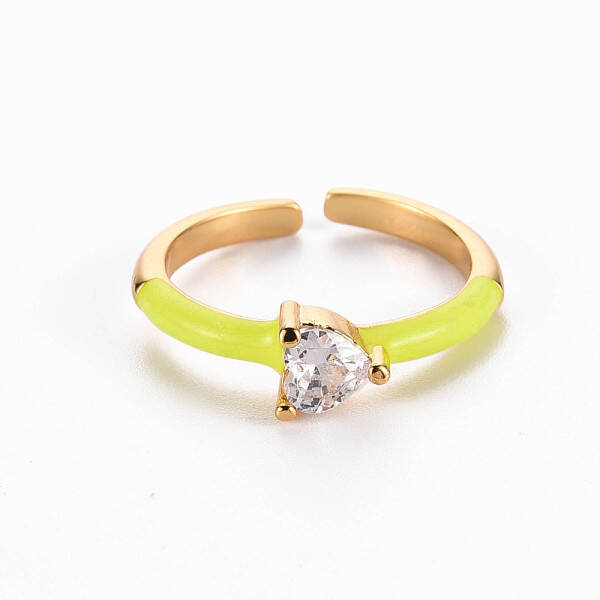 Brass Enamel Cuff Rings