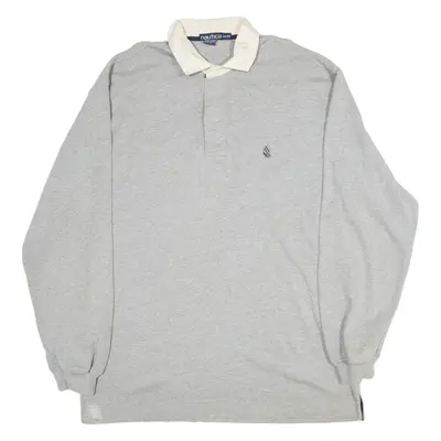 NAUTICA Mens Polo Shirt Grey Long Sleeve XL