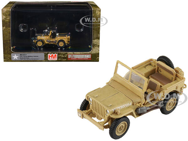 U.S. 1/4 ton Military Vehicle Desert Sand British 8th Army Gen. Bernard Montgomery Sicily (1943) Royal Army Ground Power Seri...