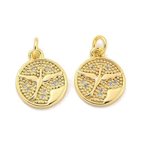 Brass Micro Pave Cubic Zirconia Pendant