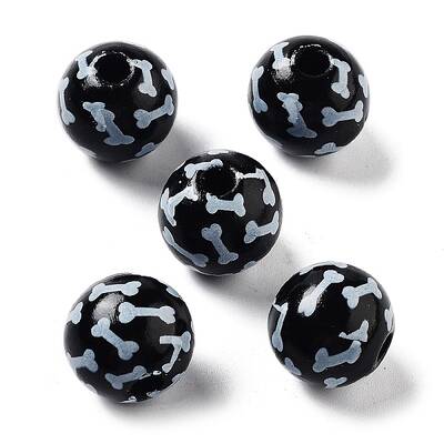 Dog Theme Wood Beads