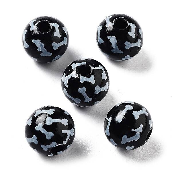 Dog Theme Wood Beads
