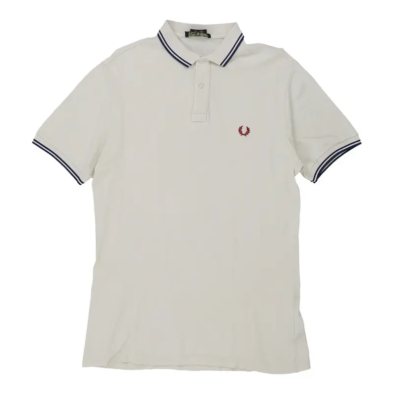 Fred Perry Polo Shirt - Large White Cotton