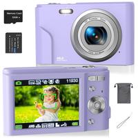 Auto Focus Digital Camera, 1 Count Full HD 1080P/48MP Mini Digital Cameras with 32G Memory Card, Compact Portable Camera, 16X...