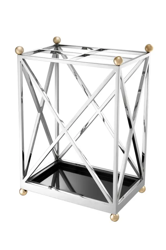 Silver Geometric Umbrella Stand | Eichholtz Quorum
