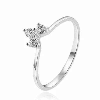 Agato AGT-R22W Clear Zirconia Silver Ring - Circuit: 58mm