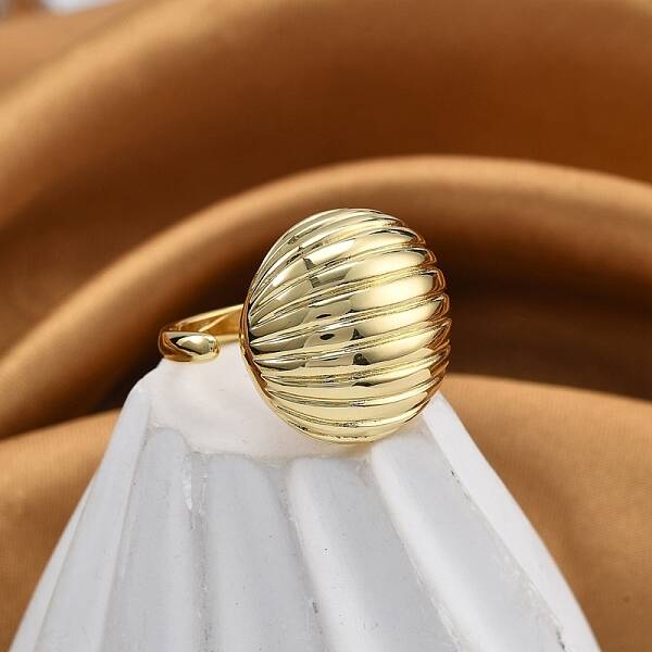 Rack Plating Brass Cuff Finger Rings for Women
