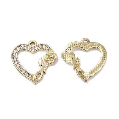Rack Plating Alloy Crystal Rhinestone Pendants