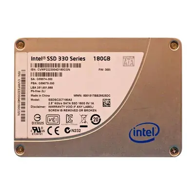 Intel SSDSC2CT180A3K5 | 330 180GB Multi-Level Cell SATA 6Gb/s NAND Flash 2.5-Inch Solid State Drive