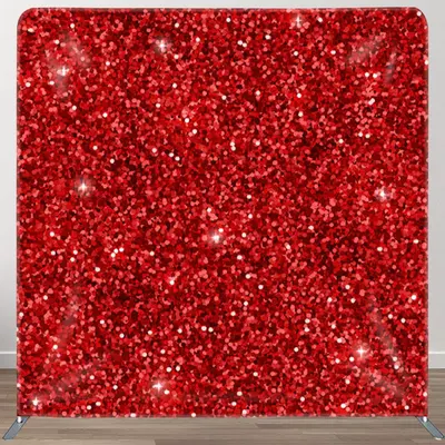 Aperturee Red Sparkling Fabric Backdrop Cover For Party Decor - Aperturee