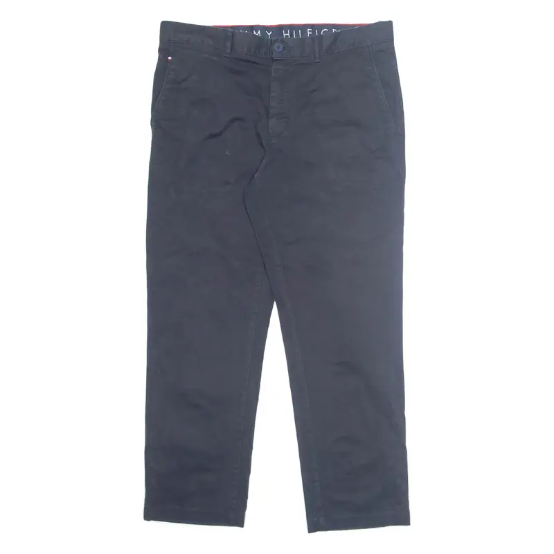 TOMMY HILFIGER Chino Mens Trousers Blue Regular Straight W34 L27