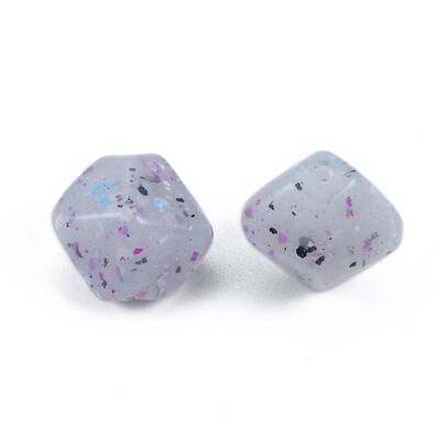 Marbled Stone Style Opaque Acrylic Beads