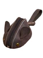 Genuine Leather Women's Cute Mouse Design Coin Wallet, Trendy Leather Mini Wallet, Fashionable Novelty Vintage Wallet for Dai...
