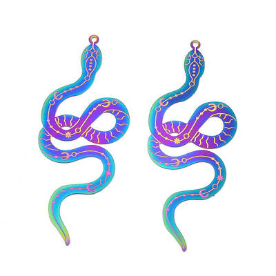 Ion Plating(IP) 304 Stainless Steel Filigree Big Pendants