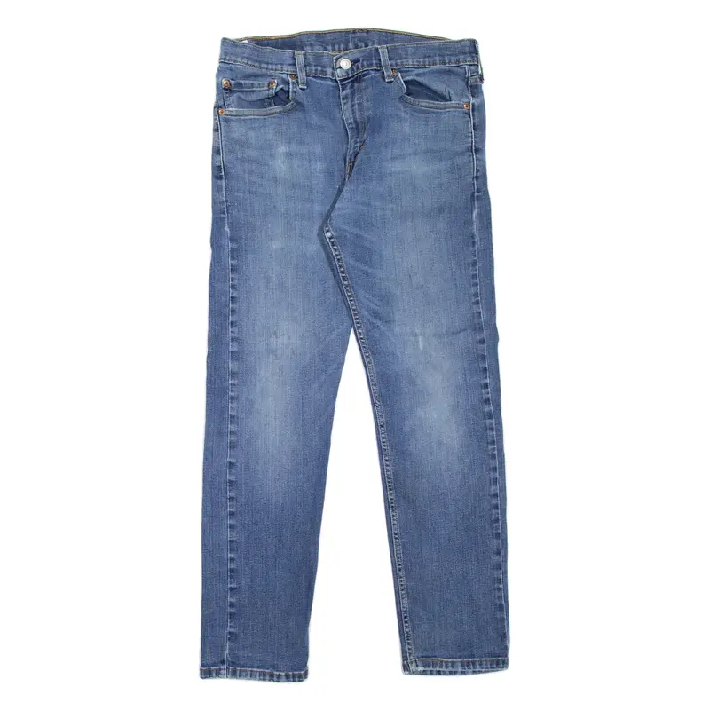 LEVI'S 502 Jeans Mens Blue Regular Tapered Stone Wash W32 L30