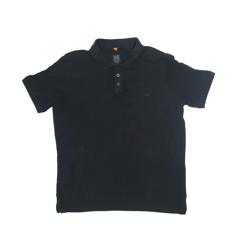 CARRERA Polo Shirt Black Short Sleeve Mens L