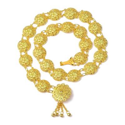 Boho Hollow Flower Alloy Waist Chains