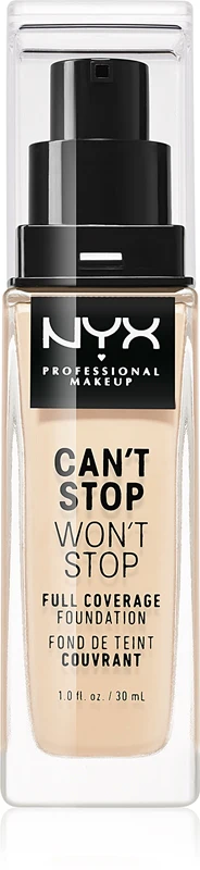 NYX Professional Makeup Can't Stop Won't Stop Full Coverage high coverage foundation color 02 Alabaster 30 ml