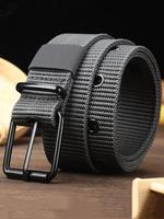 Men's Street Trend Tape Buckles Belt, Fashionable Minimalist Tactical Belt, Adjustable Belts, Casual Waistband for Jeans Trou...