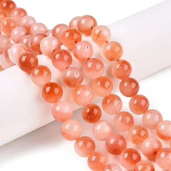 Dyed Natural White Jade Beads Strands