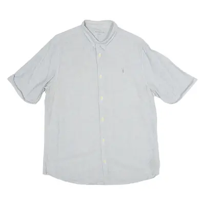 ALL SAINTS Mens Plain Shirt Grey L