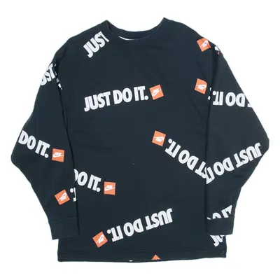 NIKE Womens Sweatshirt Black S