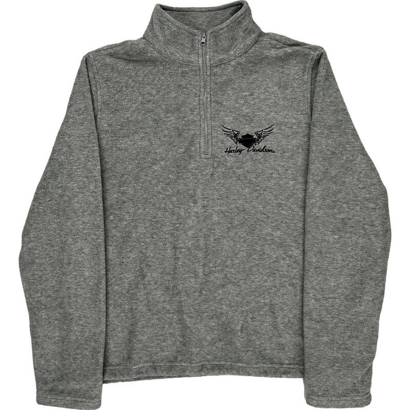 Harley Davidson 1/4 Zip Sweatshirt - XS - Grey
