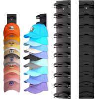 Hat Organizer for Baseball Caps, Wall-mounted, Multi-layer Hat Racks with Strong Adhesive, for 10 Hats, Hat Hanger for Door/C...