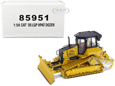 CAT Caterpillar D5 LGP VPAT Track Type Tractor Dozer Yellow with Operator High Line Series 1/50 Diecast Model by Diecast Mast...