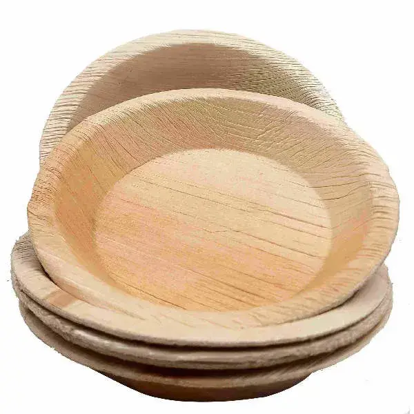 Dtocs Palm Leaf Plates 6 Inch Round Shallow (Pack 50) | Bamboo Plate Like Compostable Disposable Wedding Plates For Serving F...