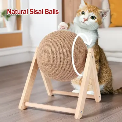 Cat Scratching Ball Toy Kitten Sisal Rope Ball Board Grinding Paws Toys Cats Scratcher Wear-resistant Pet Furniture supplies