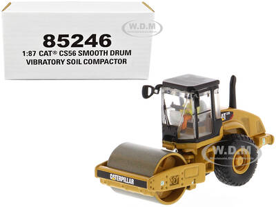 CAT Caterpillar CS56 Smooth Drum Vibratory Soil Compactor with Operator \