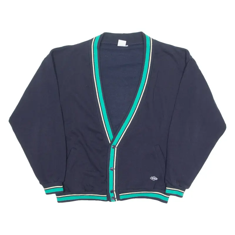 LEE COOPER Mens Cardigan Blue V-Neck Tight Knit 3XL